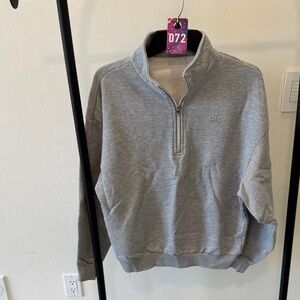72. ALO Yoga Gray half Zip Pullover